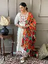 MODERN GALLERY-pastel cotton suit 
With chinnon crush dupatta 