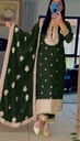 MODERN GALLERY-"Heavy Faux Georgette Top and Palazzo Set with Embroidery and Matching Dupatta"