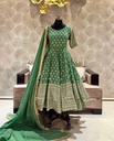 MODERN GALLERY-"Pure Heavy Chinon Silk Gown with Full Embroidery, Micro Cotton Inner, and Georgette Dupatta"